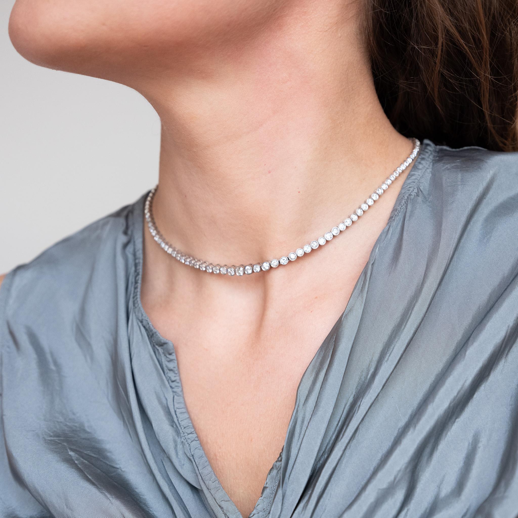 Men's A Platinum Necklace with Diamonds For Sale