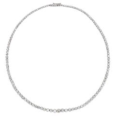 A Platinum Necklace with Diamonds