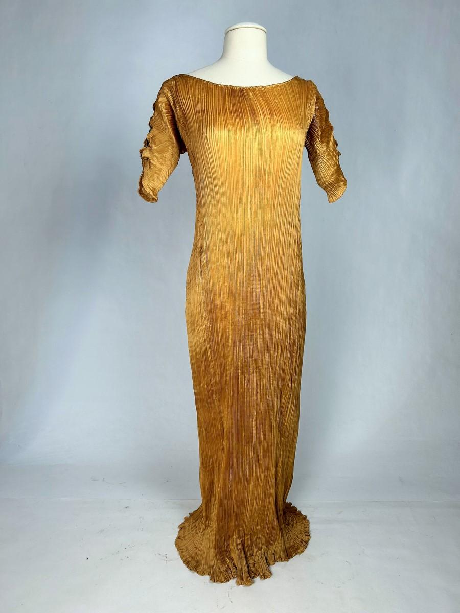 Robe Delphos plissée de Mariano Fortuny - Venise vers 1930 Bon état - En vente à Toulon, FR