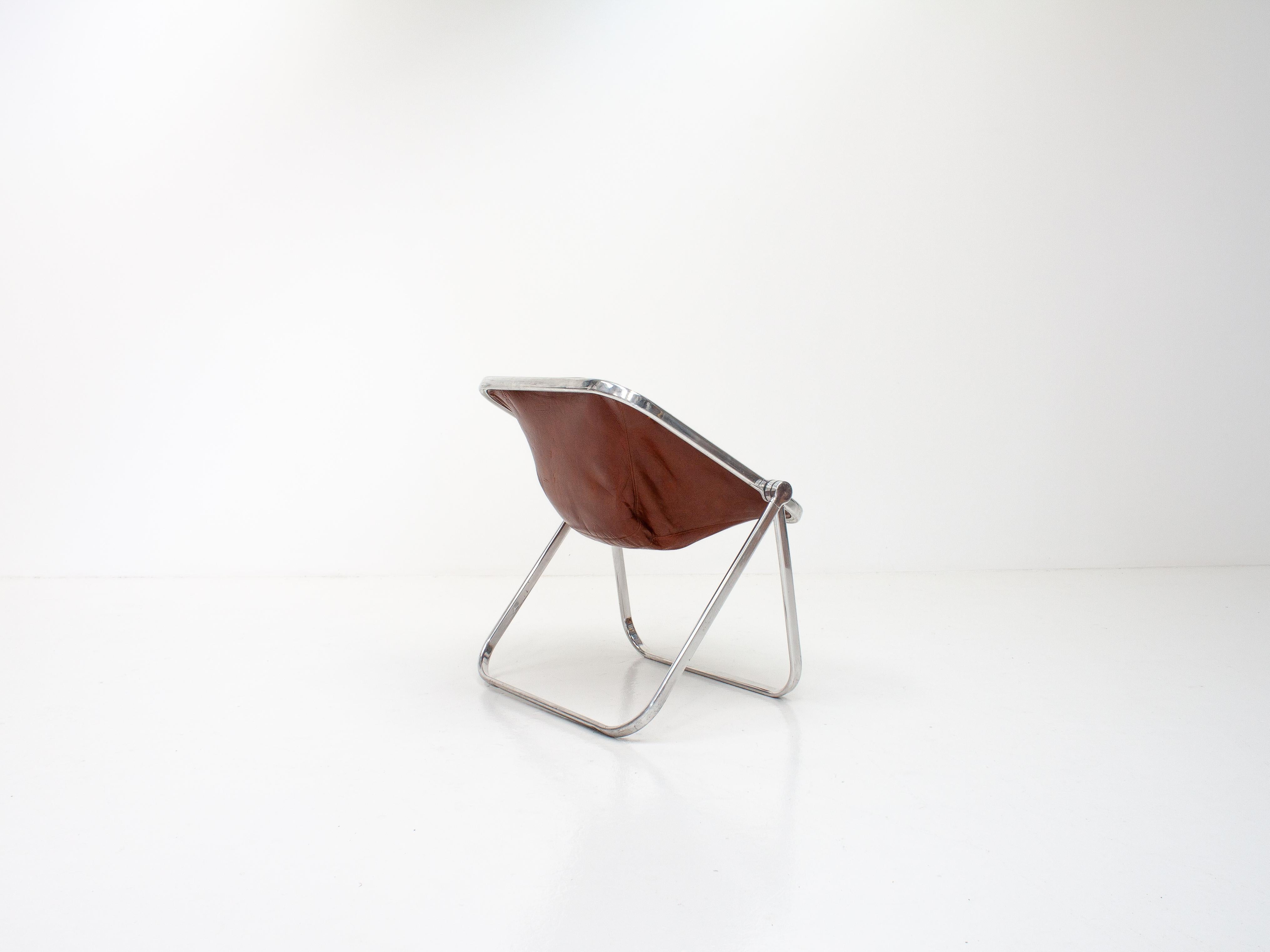 Aluminum Plona Folding Lounge Chair by Giancarlo Piretti for Castelli in 1969, Italy