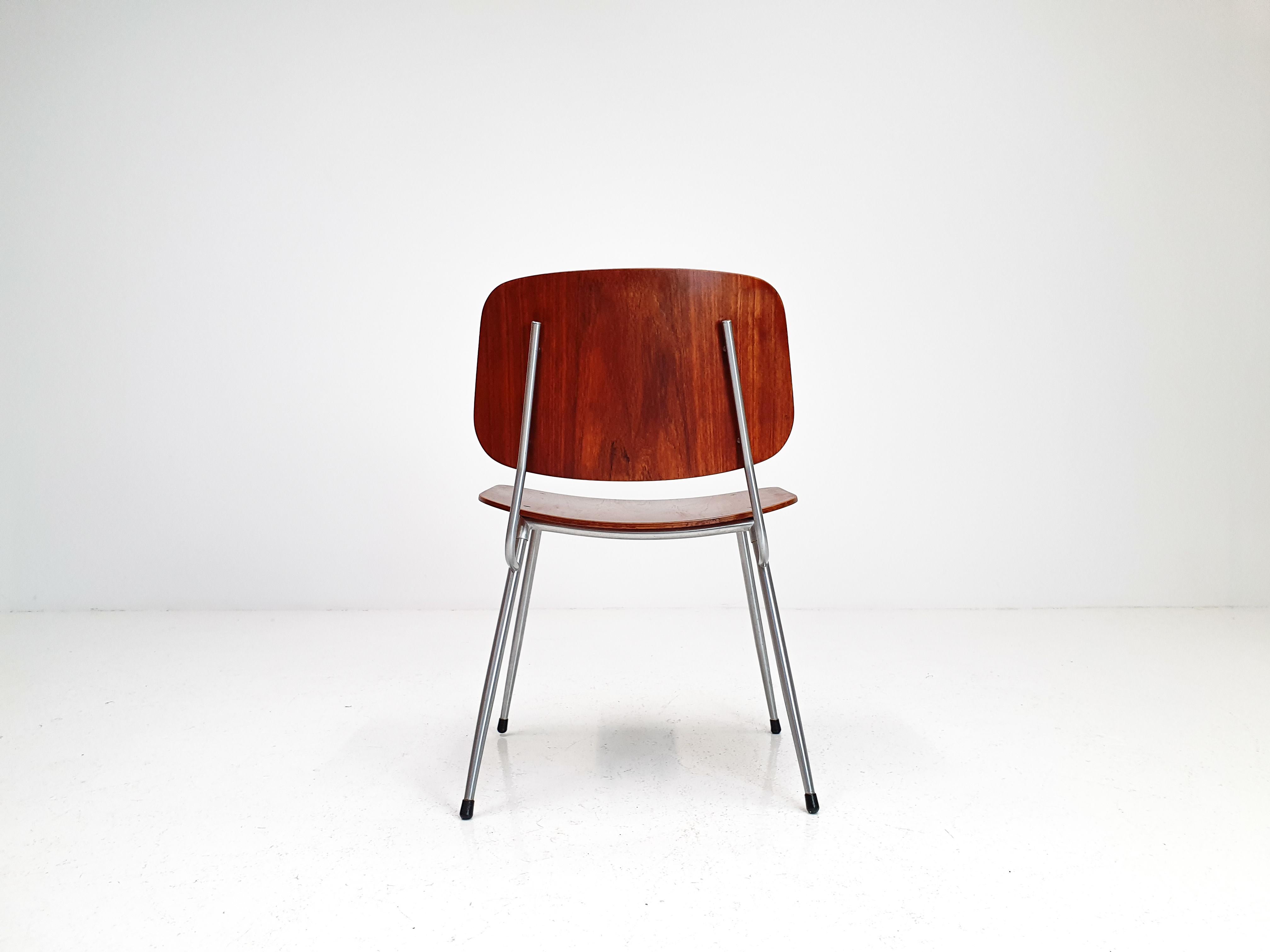 Plywood and Steel Chair by Børge Mogensen, Søborg Møbelfabrik, Denmark, 1953 8
