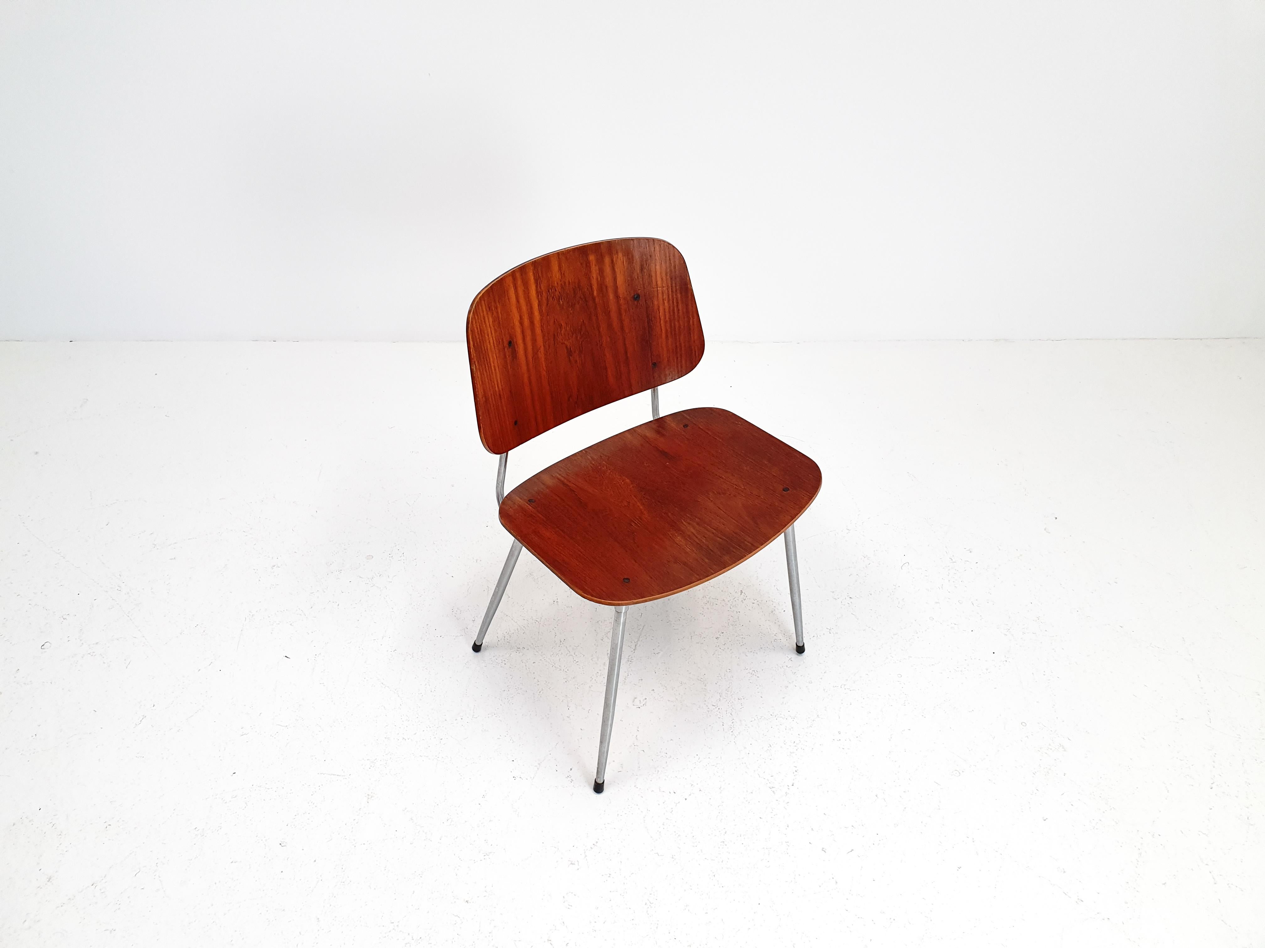Plywood and Steel Chair by Børge Mogensen, Søborg Møbelfabrik, Denmark, 1953 1