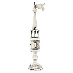 A Polish Silver Spice Tower by Moszek Charlap, Warsaw, 1890