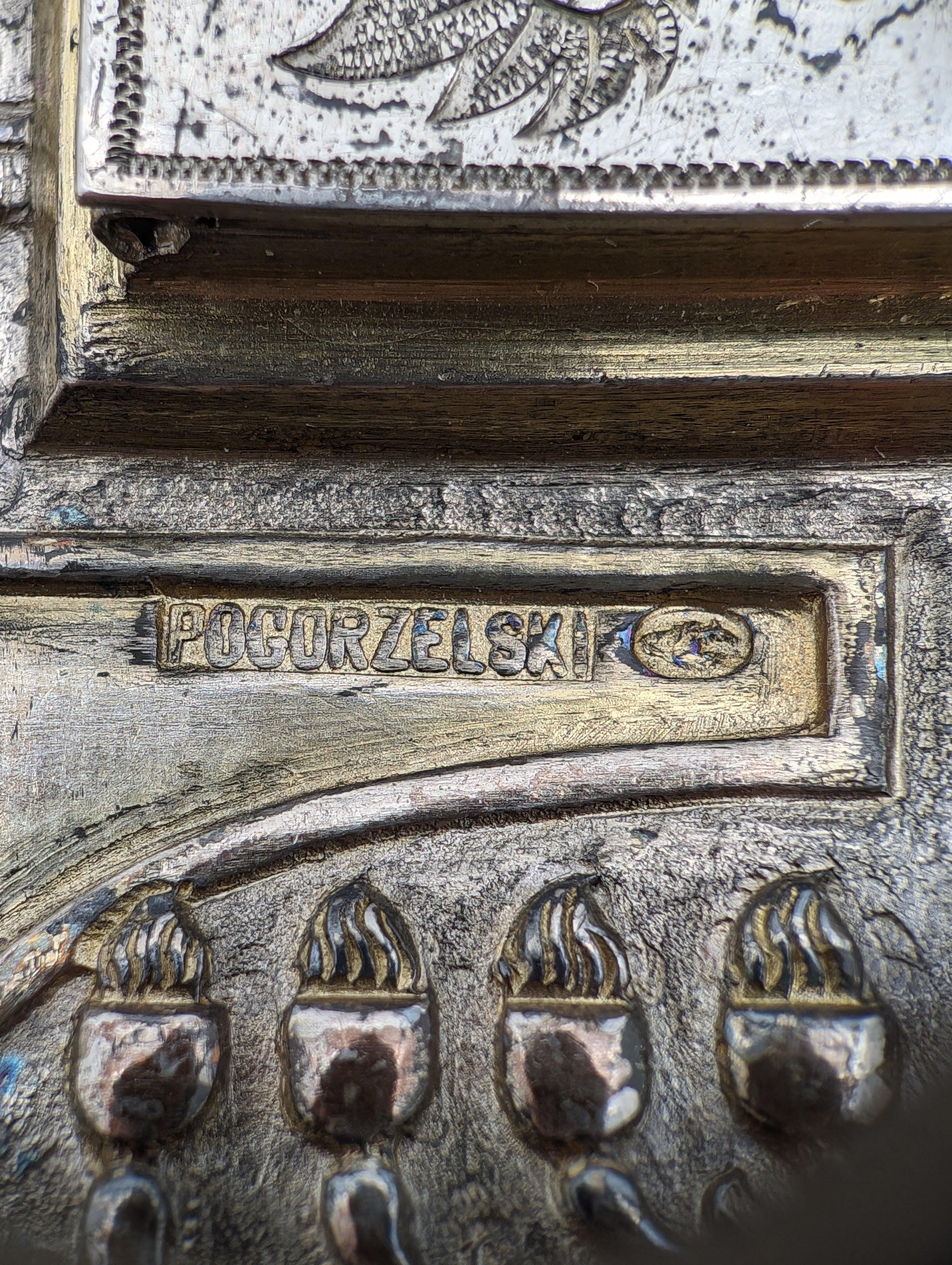 A Polish Silver Torah Shield by Pogorzelski, Warsaw, 1890 For Sale 8
