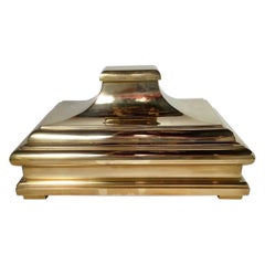 A Polished Brass Pagoda Box by Chapman, 1970's