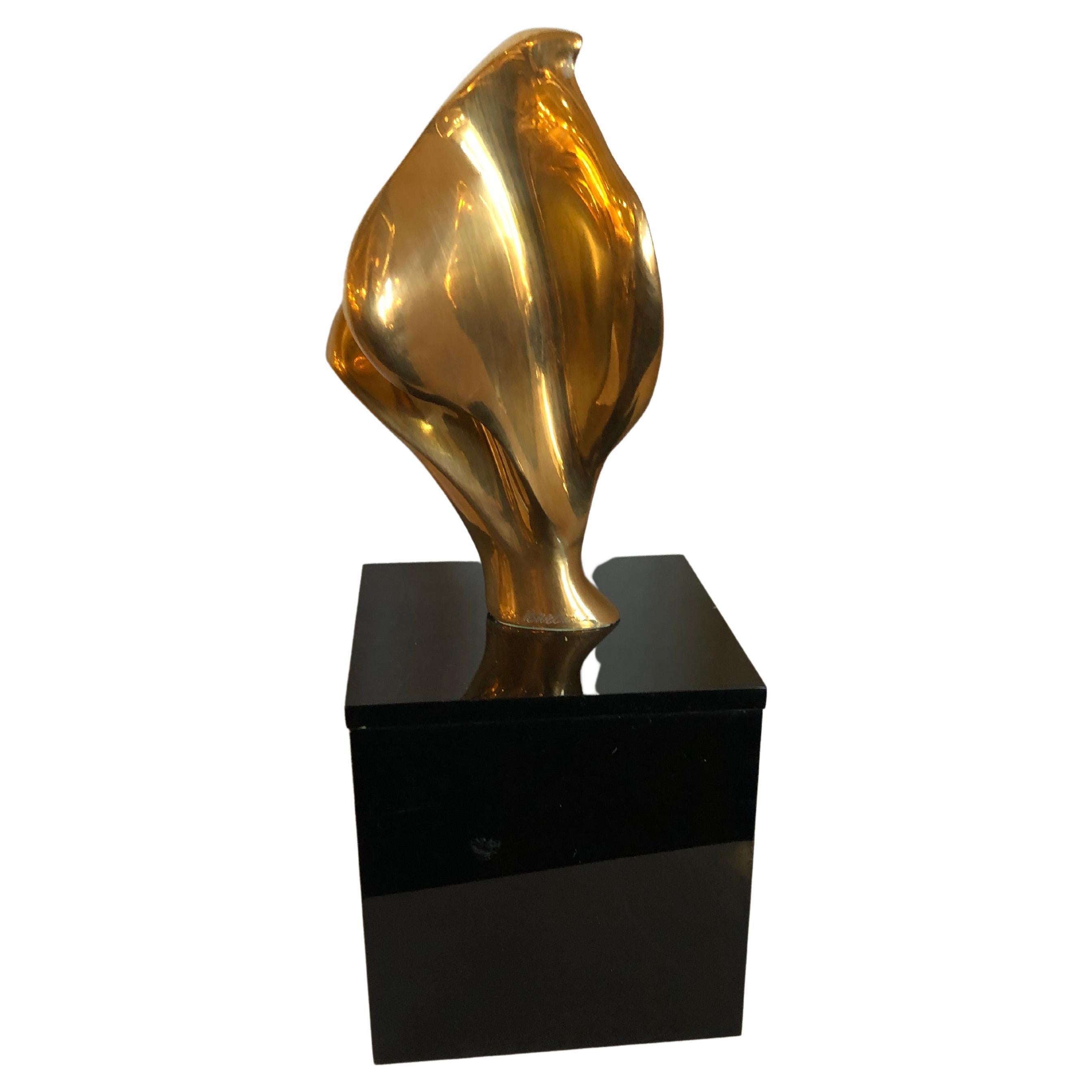 Polished Bronze Biomorphic Sculpture by Alfred Burlini
