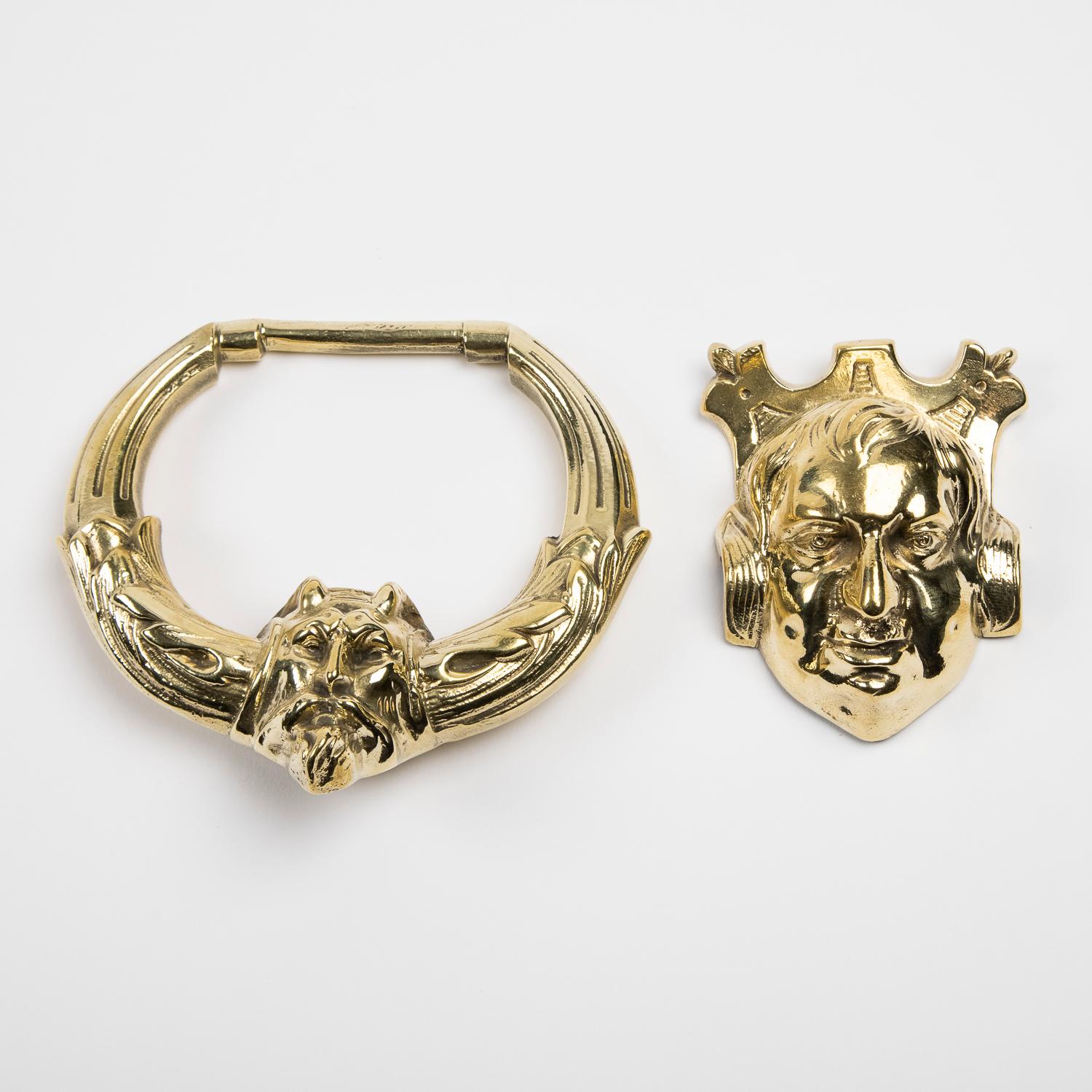 Bouton de porte en bronze poli en vente 4