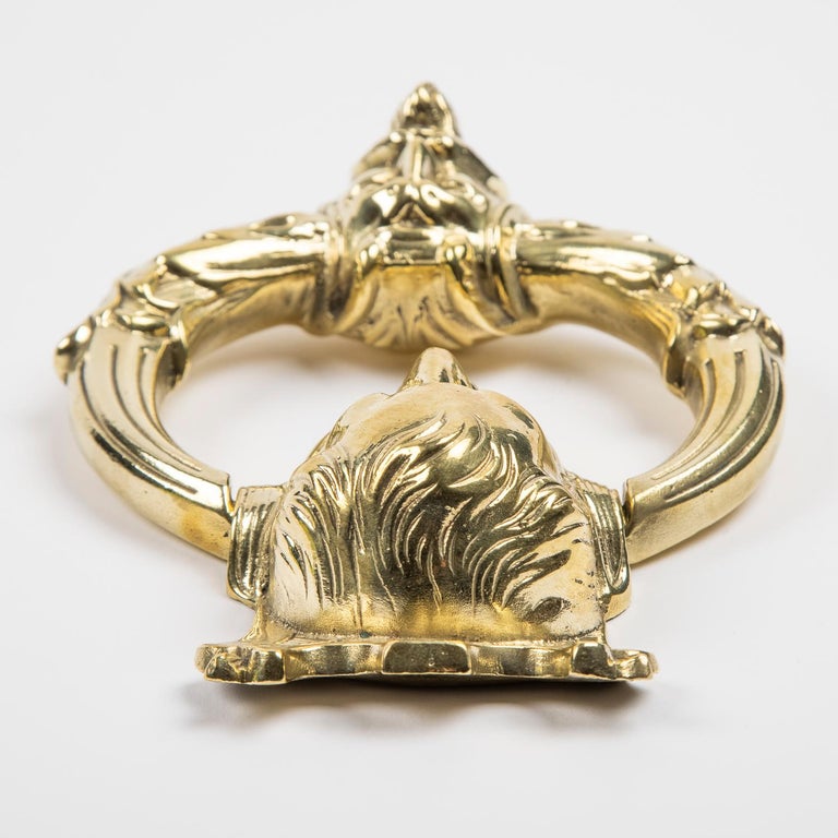 Polished Bronze Door Knocker For Sale at 1stDibs