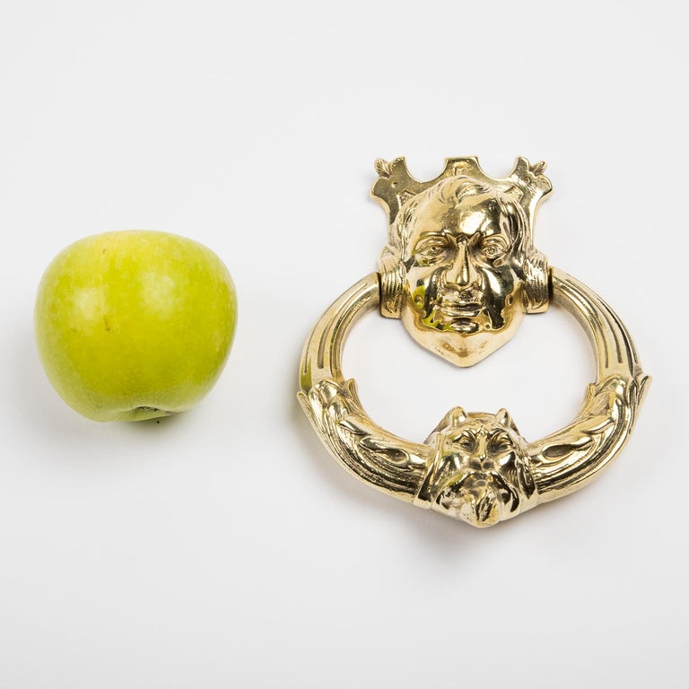 Polished Bronze Door Knocker For Sale at 1stDibs