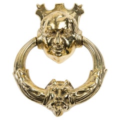 Vintage Polished Bronze Door Knocker