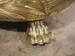 A Polished Circa 1900 French Brass Jardiniere Table Planter