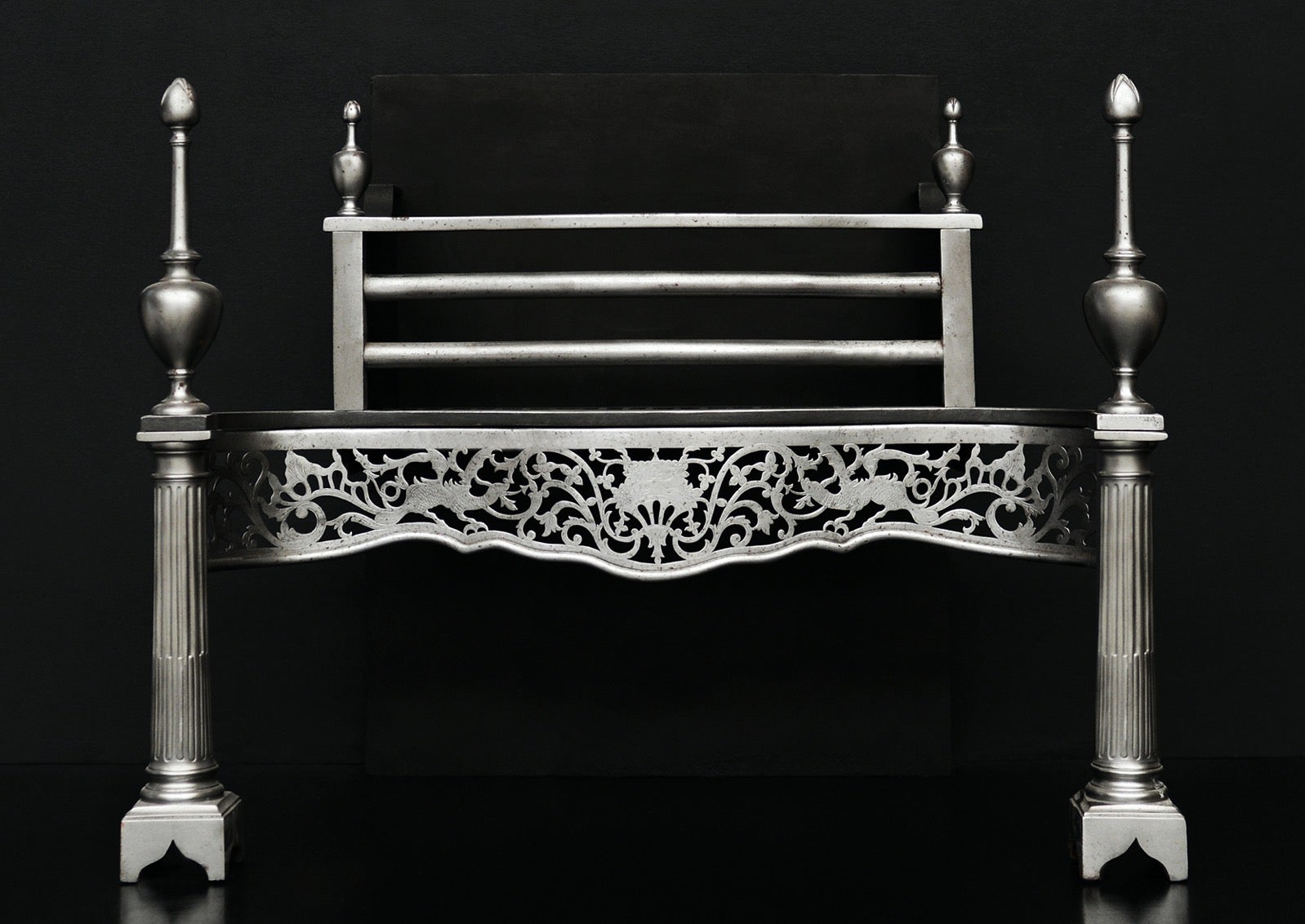 A Polished Firegrate in the Georgian Style For Sale