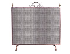 A Polished Steel Fire Screen
