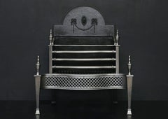 A Polished Steel Firegrate in the Georgian Style