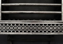 Polished Steel Firegrate with Guilloche Fret