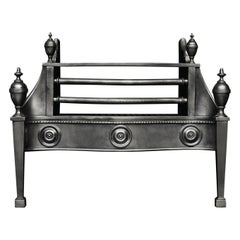 A Polished Steel Georgian Firegrate