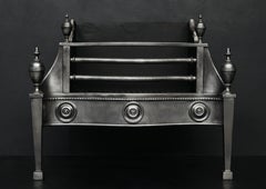 A Polished Steel Georgian Firegrate