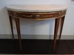 Polychromed and Golded Italian Neoclassical Console Table, 18th Century
