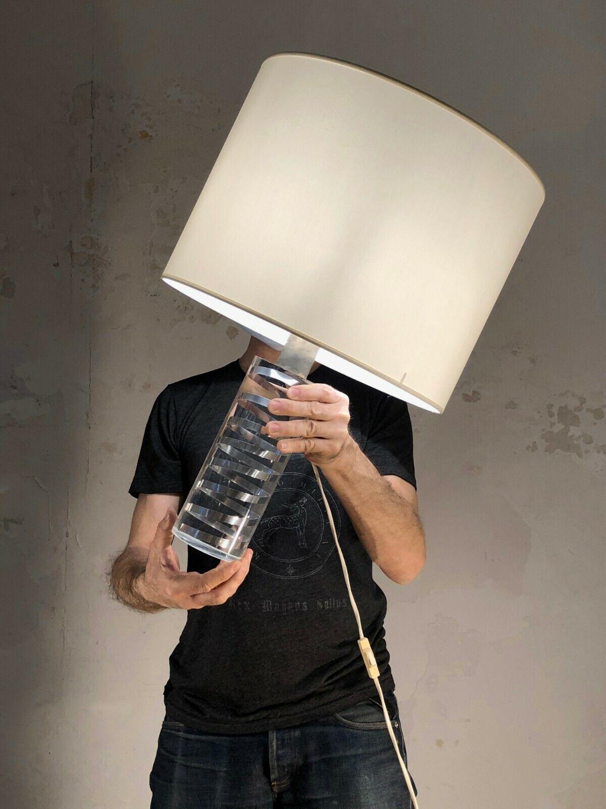 A POP POST-MODERN SPACE-AGE Lucite-TABLE LAMP, von PIERRE GIRAUDON, Frankreich 1970 (Postmoderne) im Angebot