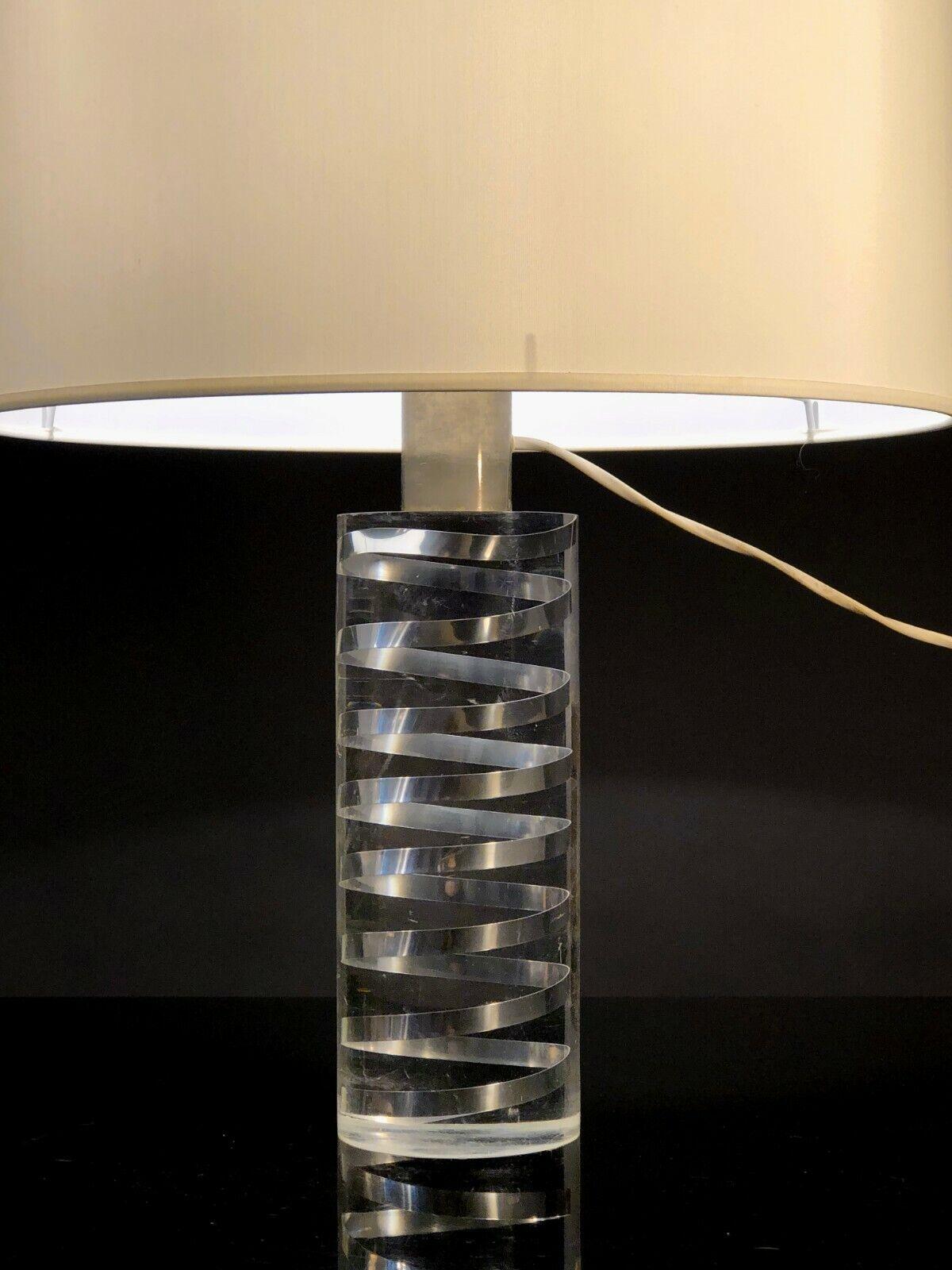 Late 20th Century A POP POST-MODERN SPACE-AGE Lucite TABLE LAMP, by PIERRE GIRAUDON, France 1970 For Sale