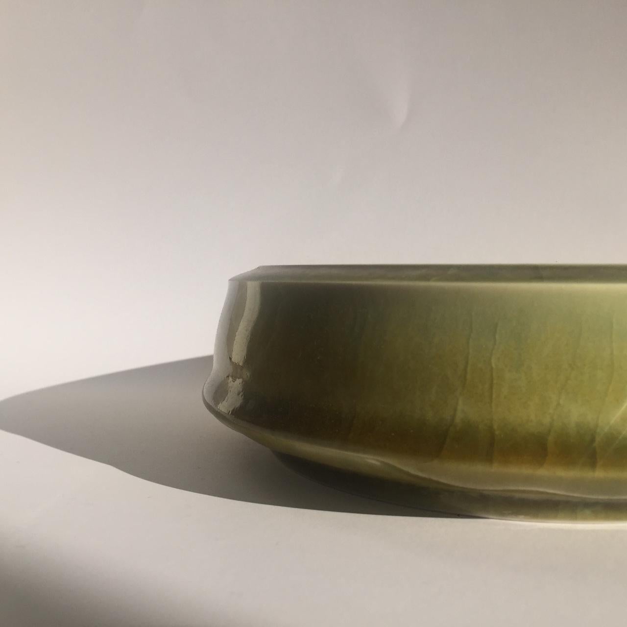 20th Century Pop Shade of Green Porcelain Cuo, by Manufacture de Sèvres, 1962 For Sale