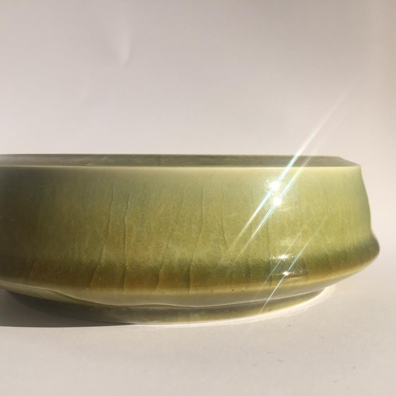 Pop Shade of Green Porcelain Cuo, by Manufacture de Sèvres, 1962 For Sale 1
