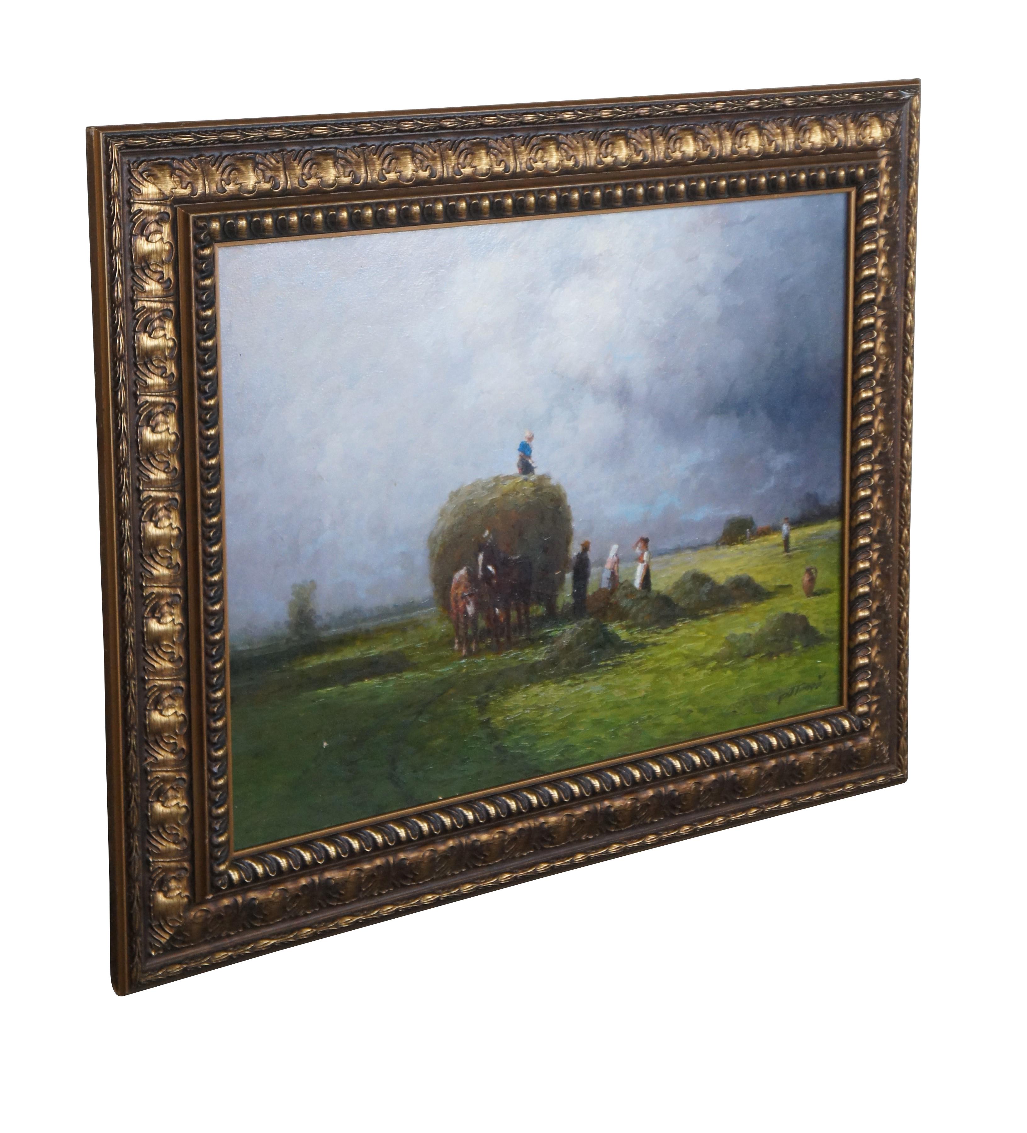 Une grande et charmante peinture russe intitulée 