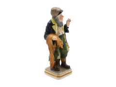 A Porcelain European Jewish Fur Trader Figurine, Late 19th Century