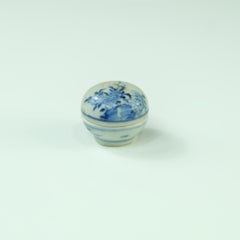 Porcelain Medicinal Pill Box from the 'the Hatcher Junk circa 1643-1646'