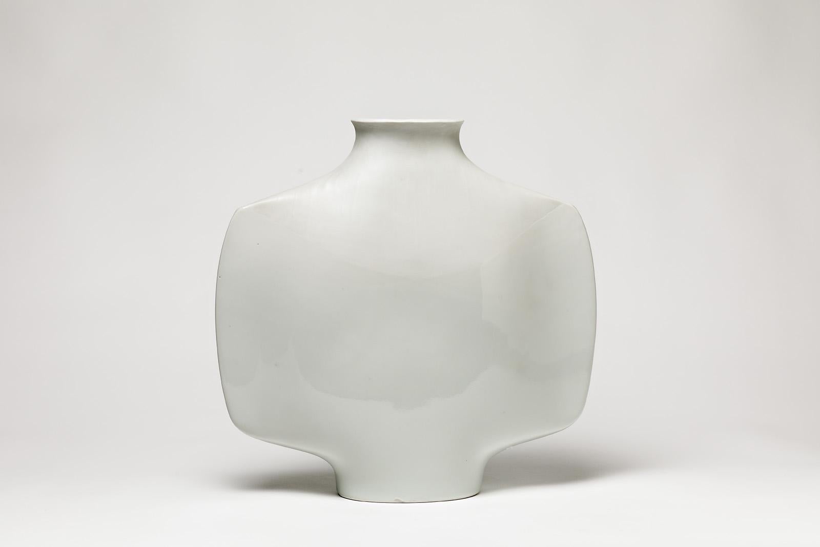 Beaux Arts Porcelain Vase by Yves Mohy for Virebent, France, circa 1970 For Sale