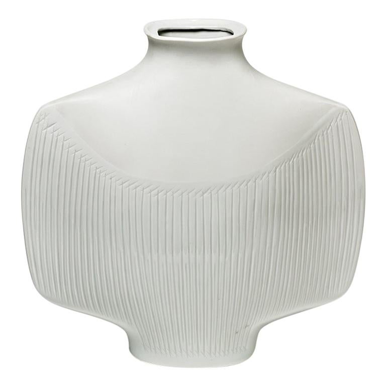 Porcelain Vase by Yves Mohy for Virebent, France, circa 1970