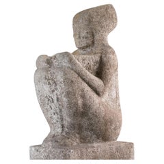 Portland-Steinstatue einer ägyptischen Gottheit aus Portland