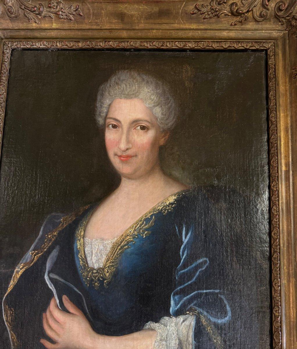 Ein Porträt einer hochwertigen Dame, Öl auf Leinwand, 18. Jahrhundert im Angebot 1