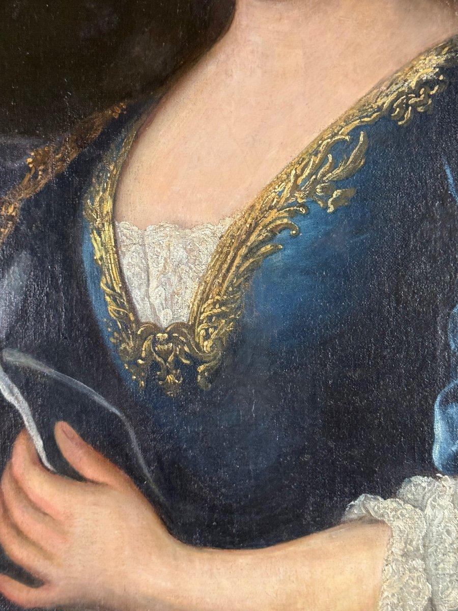 Ein Porträt einer hochwertigen Dame, Öl auf Leinwand, 18. Jahrhundert im Angebot 5