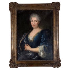 Retrato De Una Dama De Calidad, Óleo Sobre Lienzo, Siglo XVIII