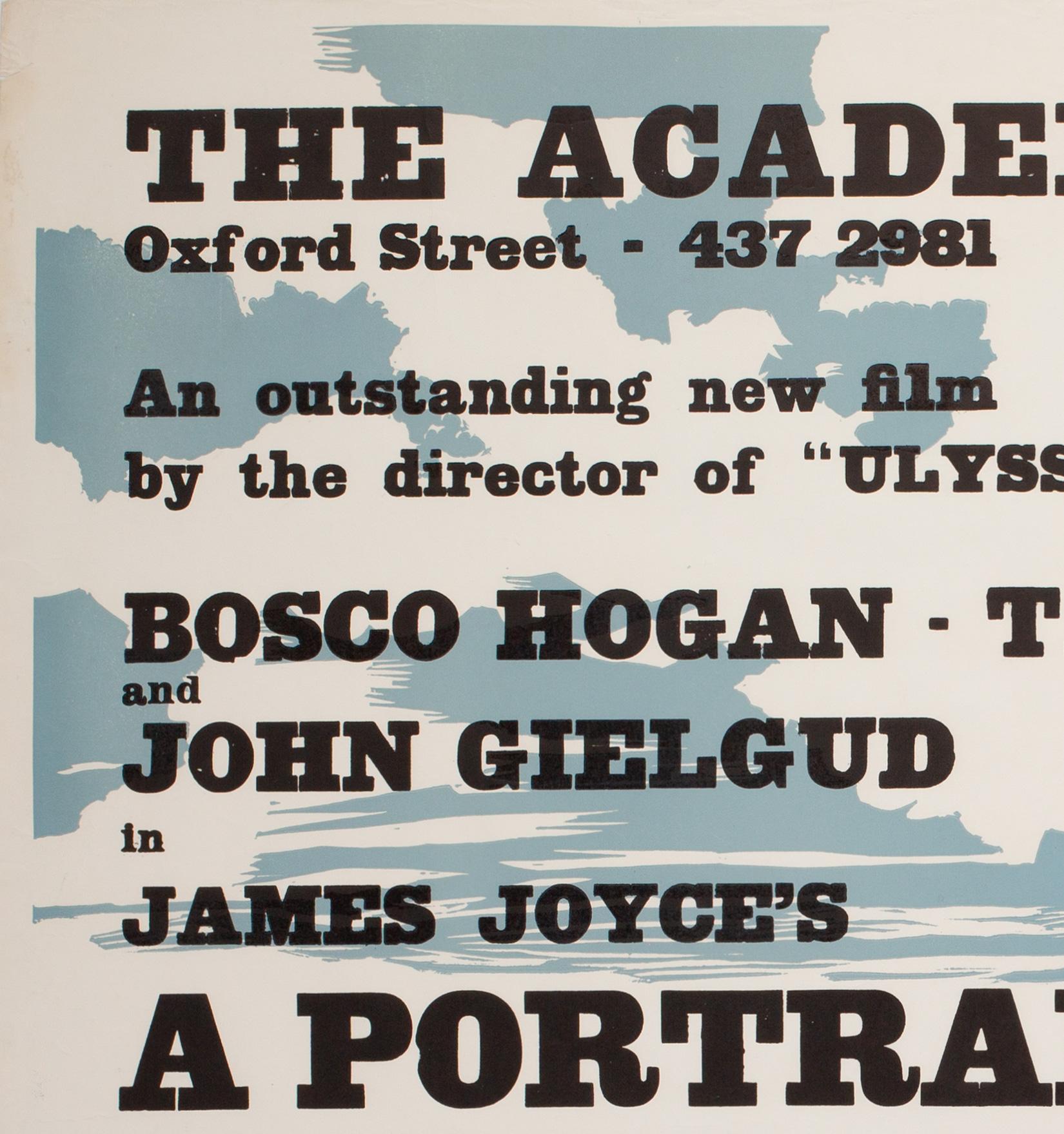 British A Portrait of the Artist as a Young Man 1977 Academy Cinema UK Quad Film Poster