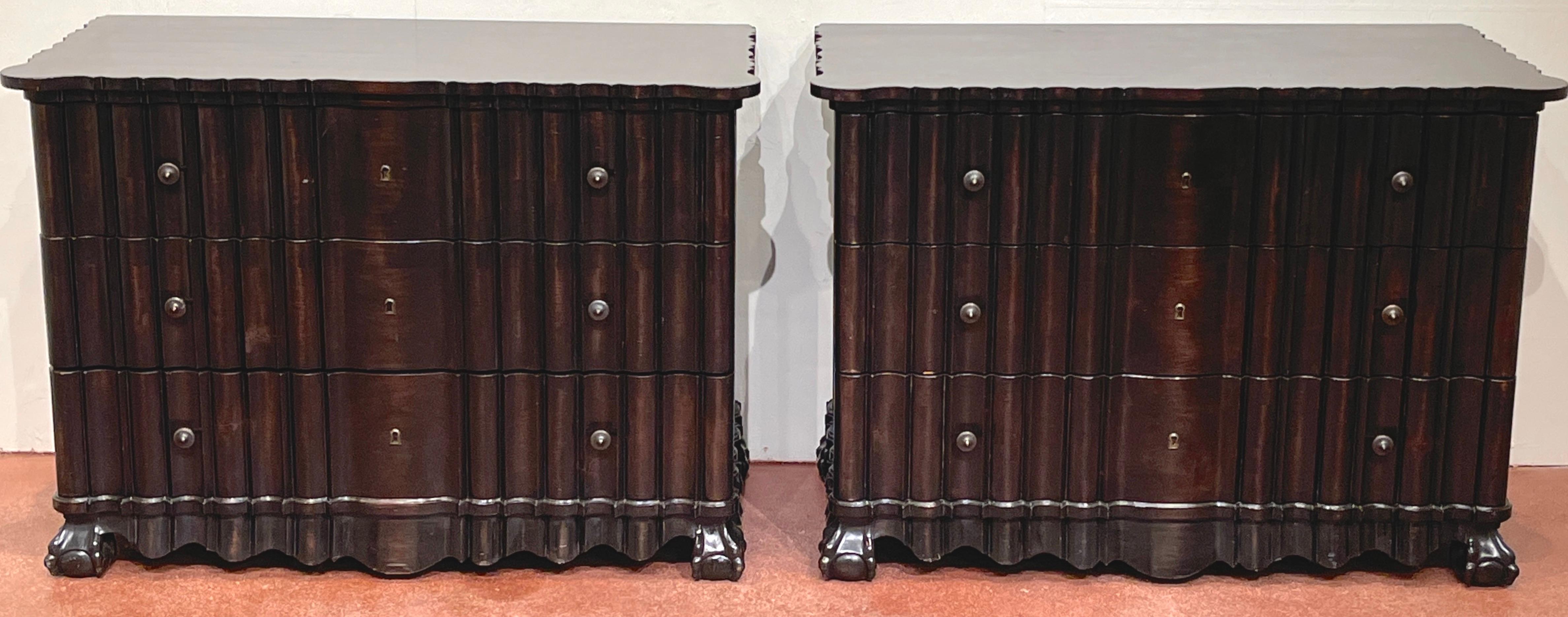 Portuguese Rococo Style  Ebonized Three-Drawer Chest, 2nd Available For Sale 5