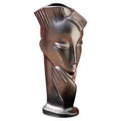 A postmodern face vase after Lindsey B., circa 1980