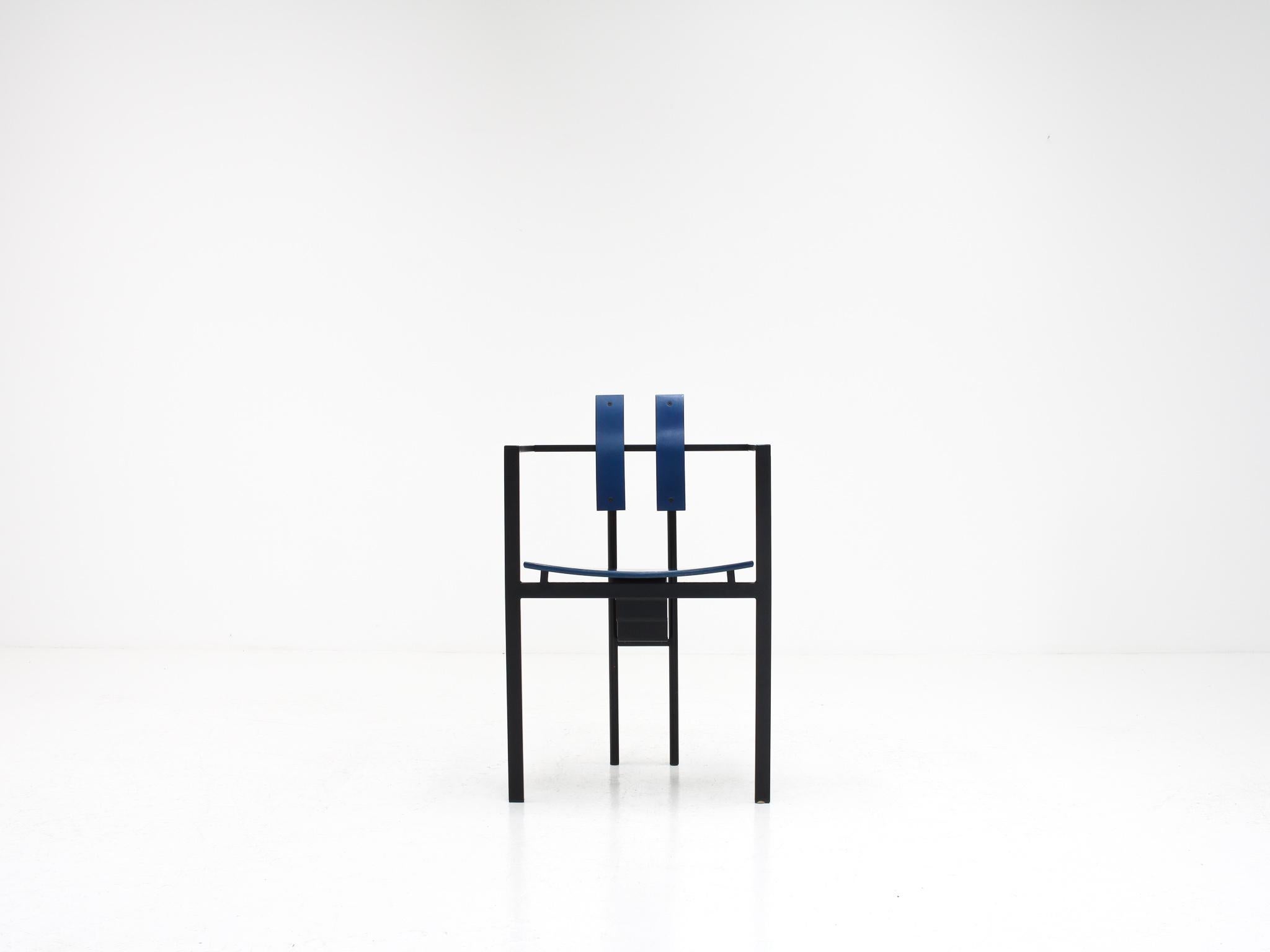 Steel A postmodern 'Trix' chair designed by Karl Friedrich Förster, Germany, 1980s