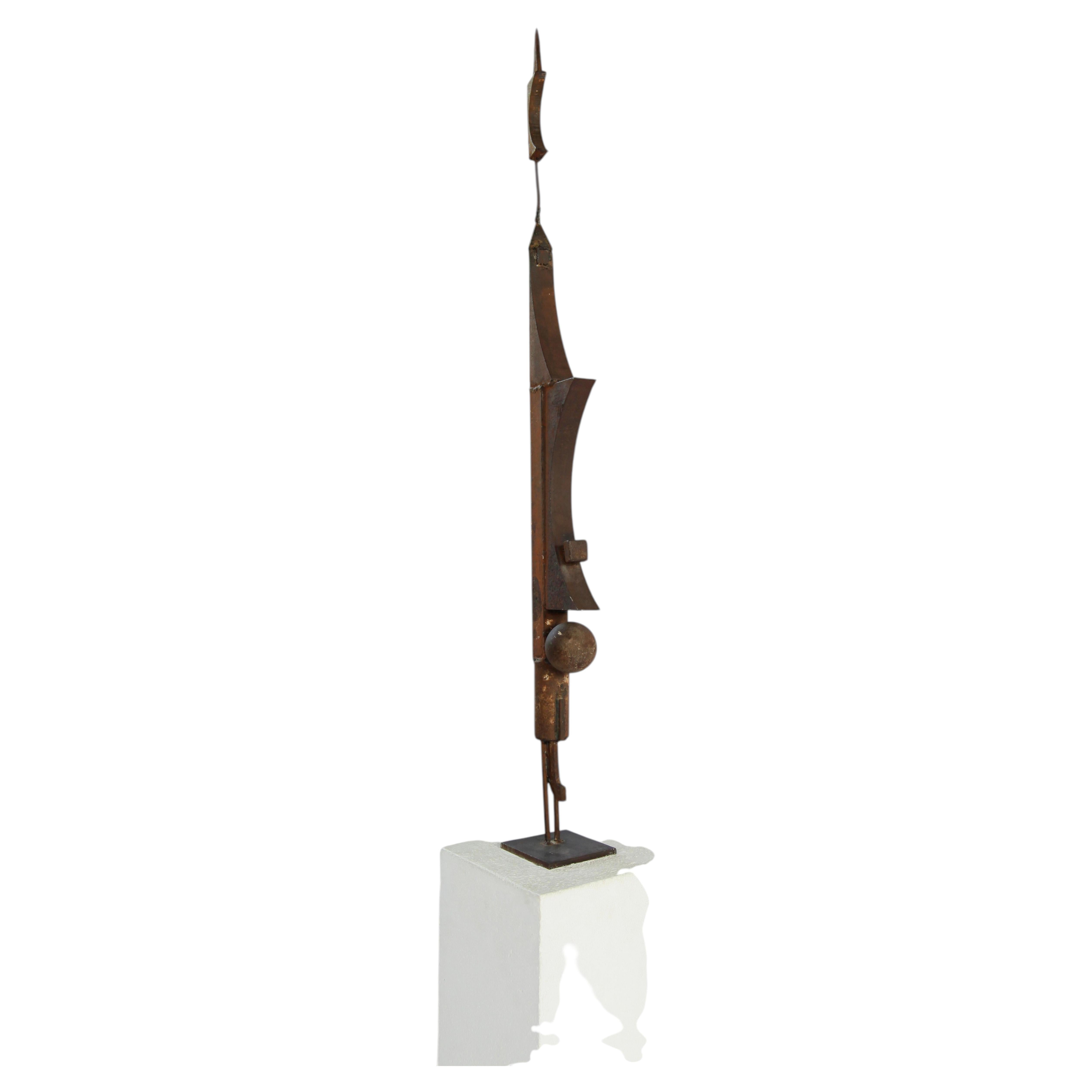 A powerful abstract iron sculpture by Austrian sculptor Edwin Neyer For Sale