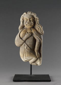 A Powerfully Carved Corbel (Label Stop or Hood Mould) Depicting Asenath