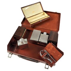 Retro A Precious Hermès Toiletry Leather Travel Case Circa 1970