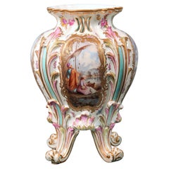 Joli vase en porcelaine allemande de la fin du 19e siècle