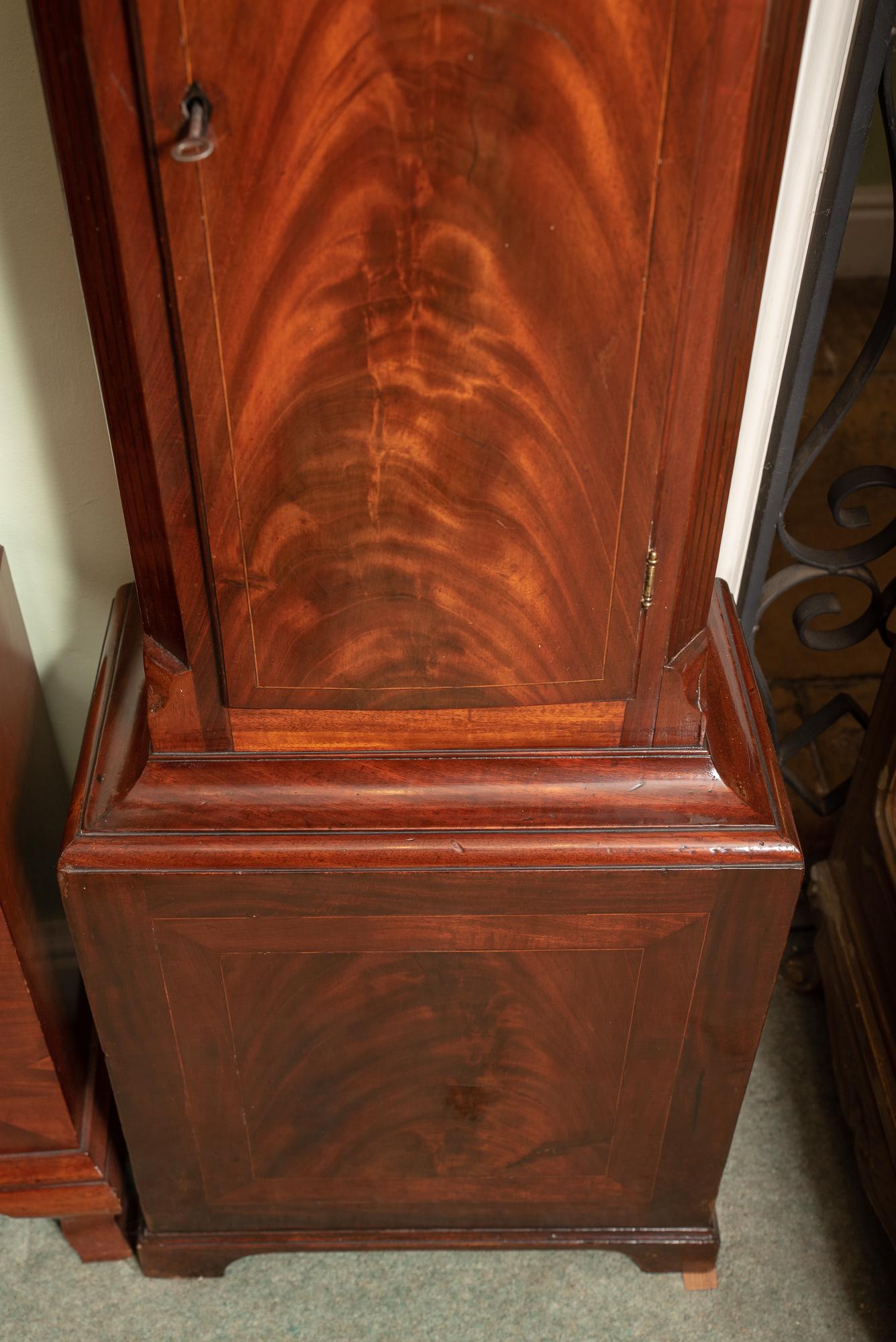 Pretty Moon Phase Mahogany Clock by George Stephenson of Warminster England 2