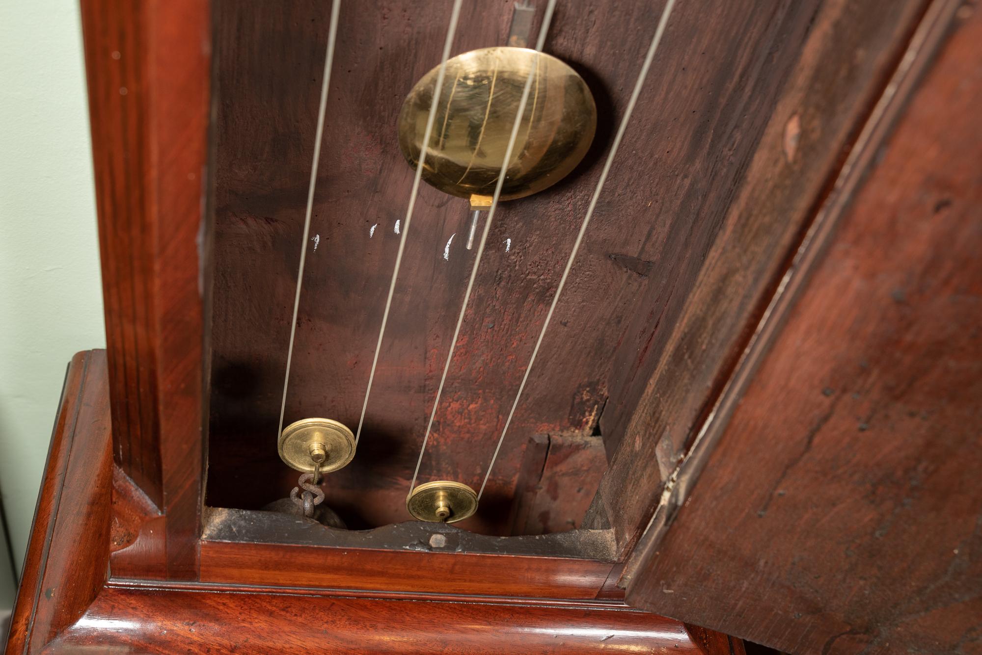 Pretty Moon Phase Mahogany Clock by George Stephenson of Warminster England 1