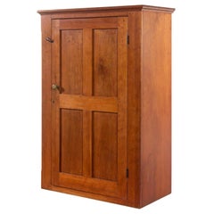 Antique Primative Federal Cherrywood Low Cabinet Shown Without Feet