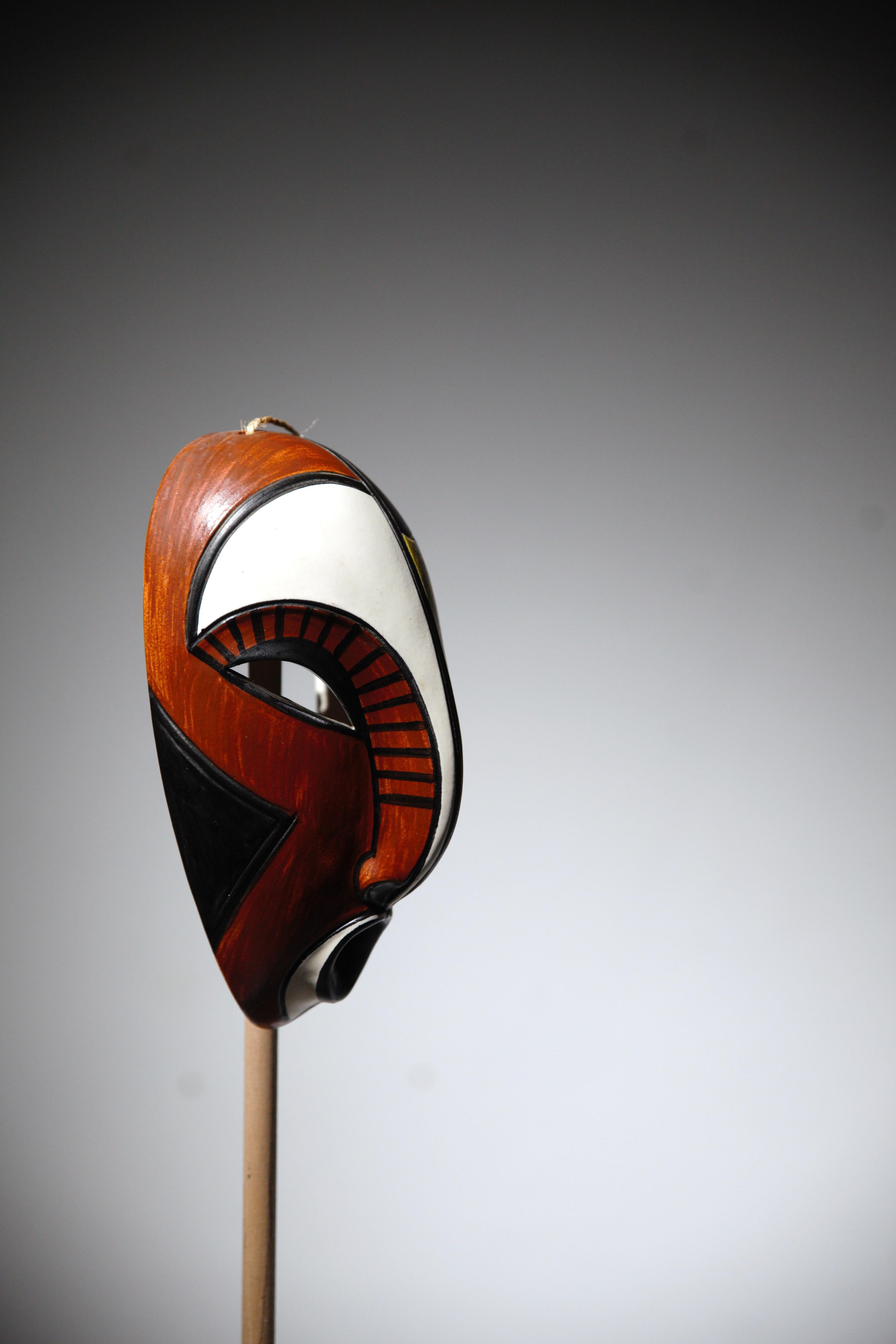 A Primitive Ceramic Mask by Fernand Elchinger France 1960s For Sale 4