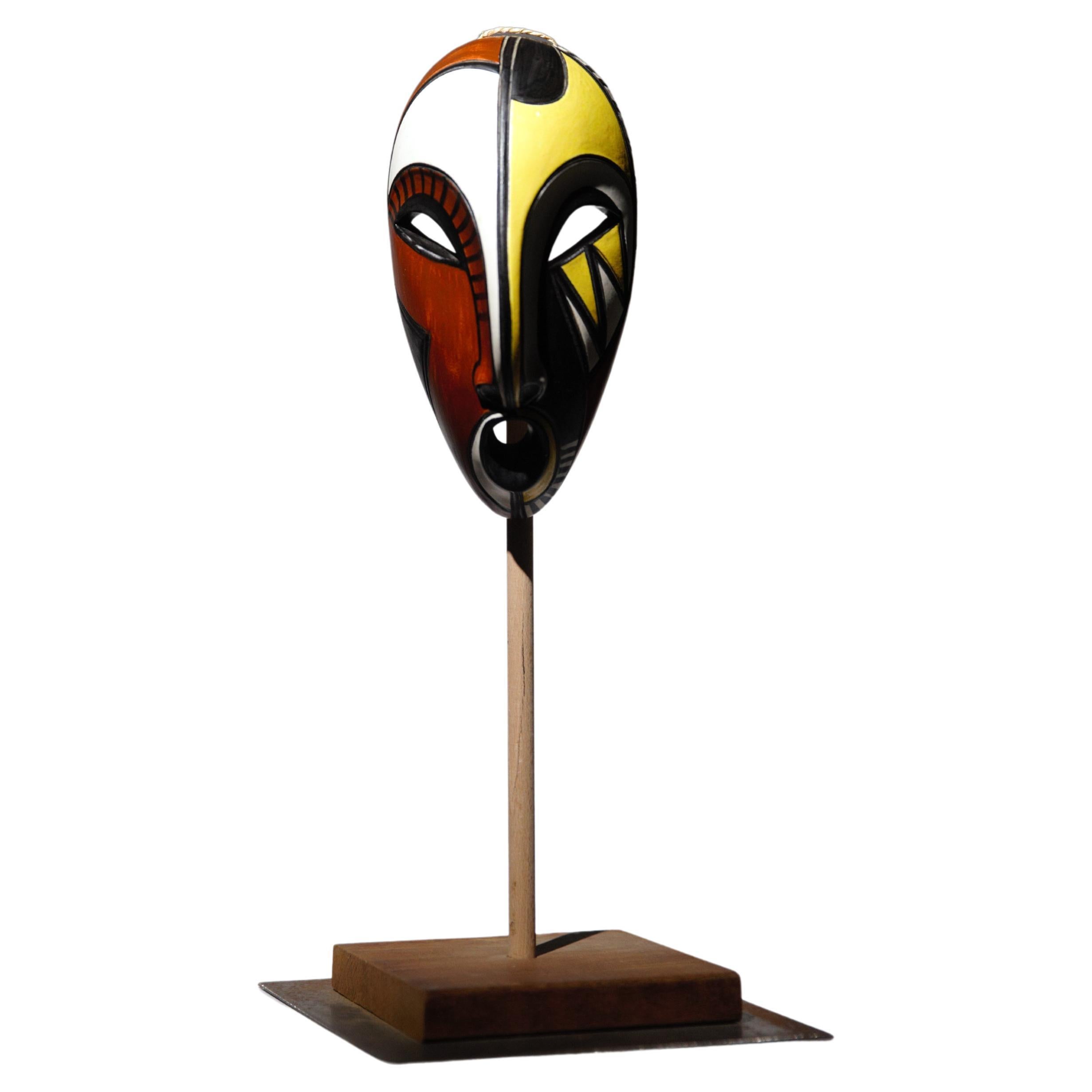 A Primitive Ceramic Mask by Fernand Elchinger France 1960s For Sale