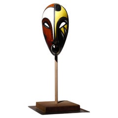 Primitive Keramikmaske von Fernand Elchinger, Frankreich 1960er Jahre