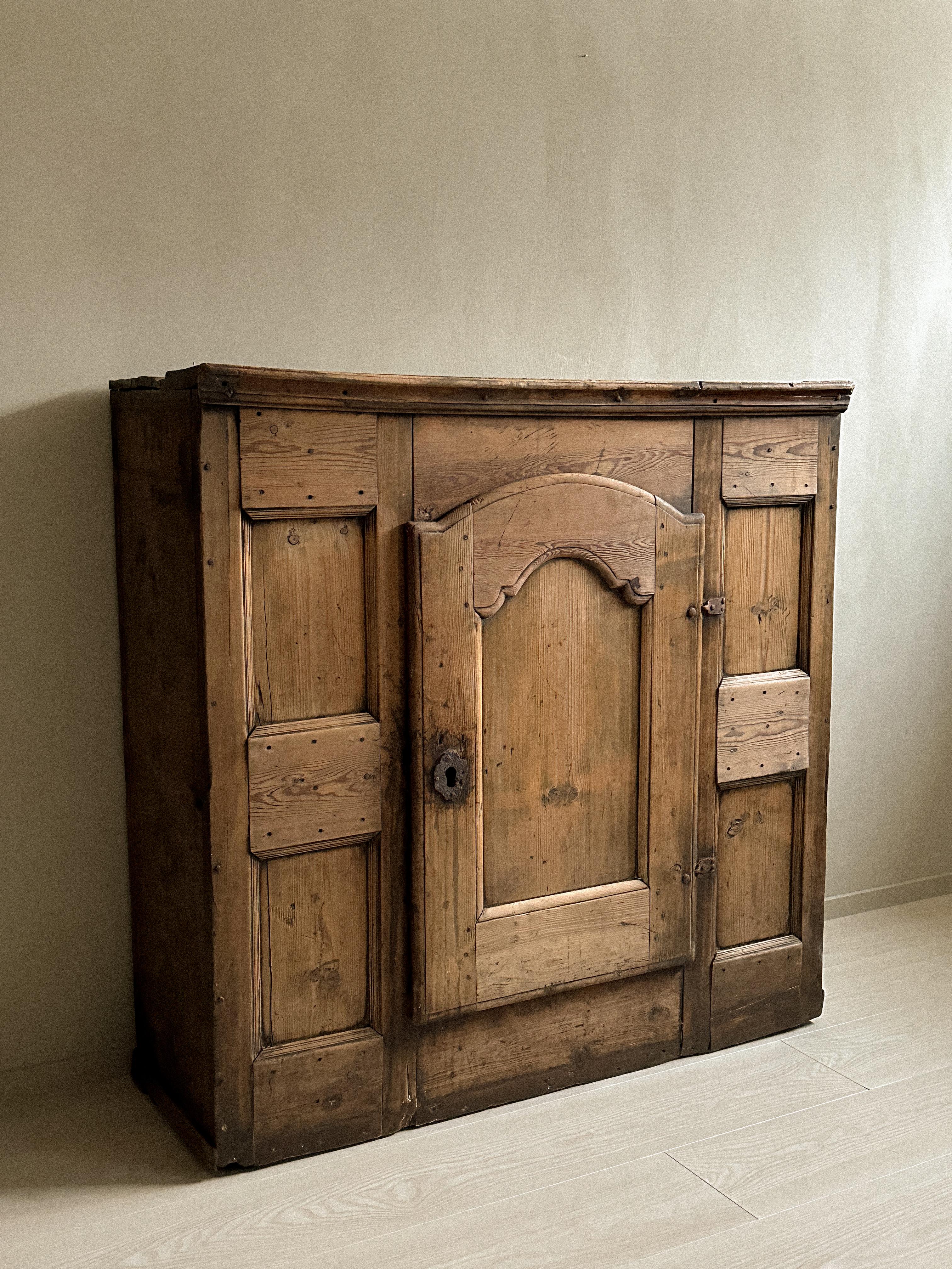 Romantic A Primitive Cupboard, Wabi Sabi, Scandinavia, c. 1800s.  For Sale